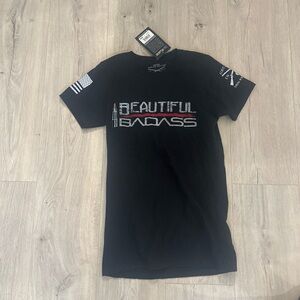 Grunt Style Black and Red 'Beautiful Badass' Tee